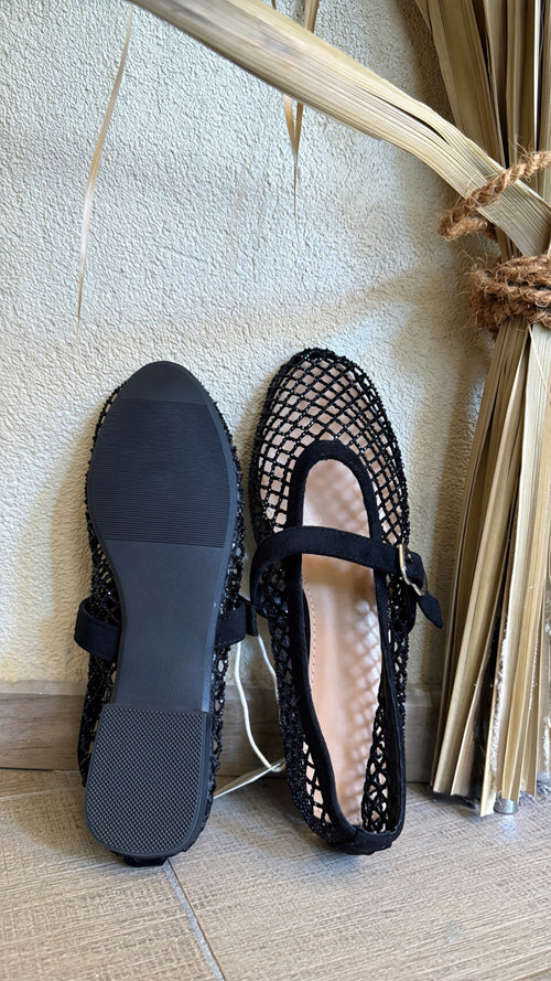 Ballerine Mary Jane a rete con strass✨