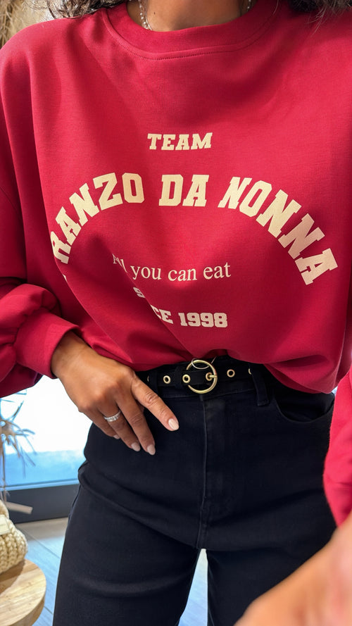 Felpa girocollo “Team pranzo da Nonna♥️