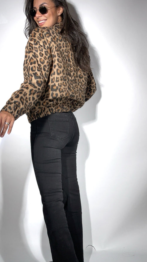 Bomber Trapuntato in Ecopellicia  “Animalier”