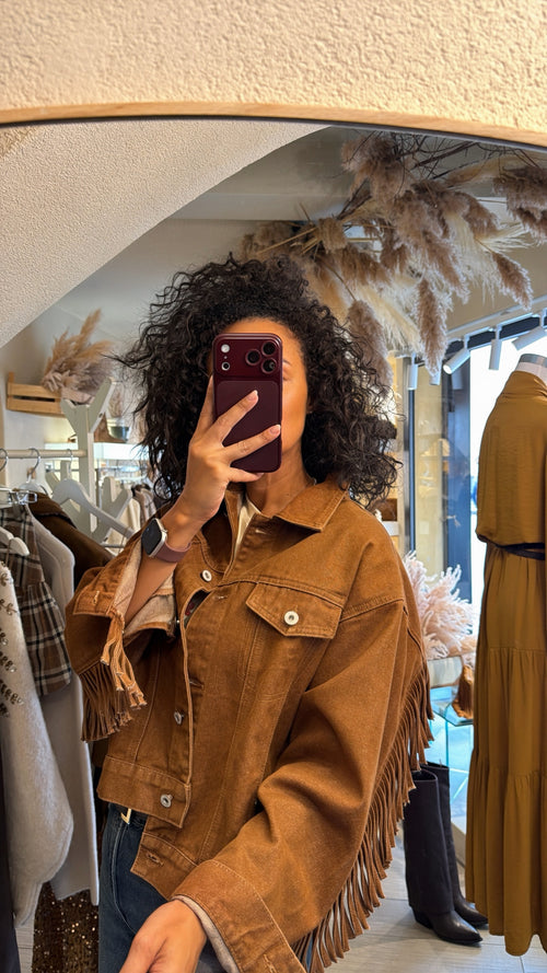 Giacca in denim con frange🍂