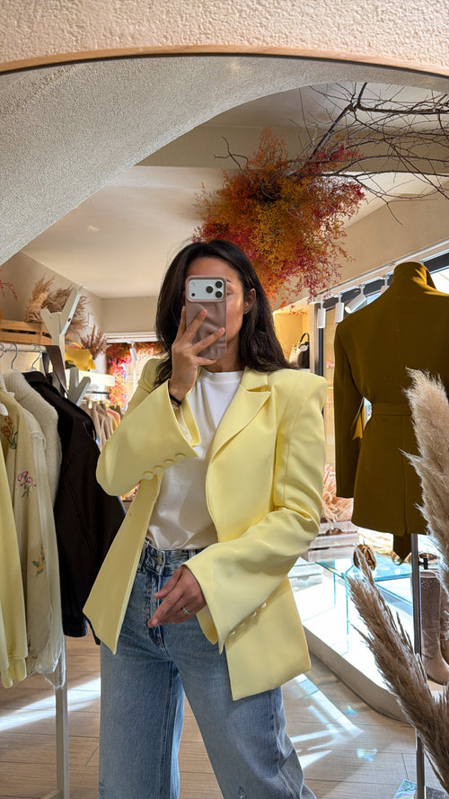 Blazer Soleil☀️ – Spalle imbottite, maniche a campana.