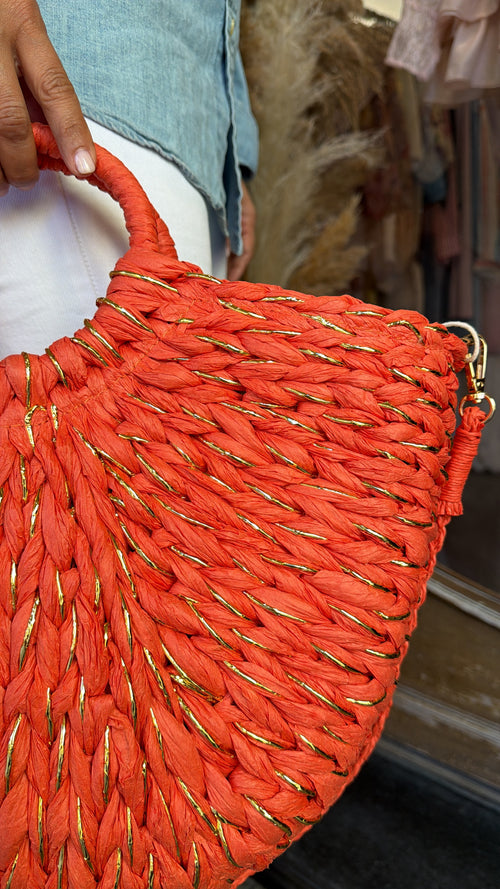 Borsa “intrecciata con lurex oro”☀️