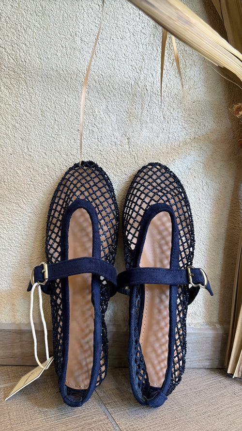 Ballerine Mary Jane a rete con strass✨