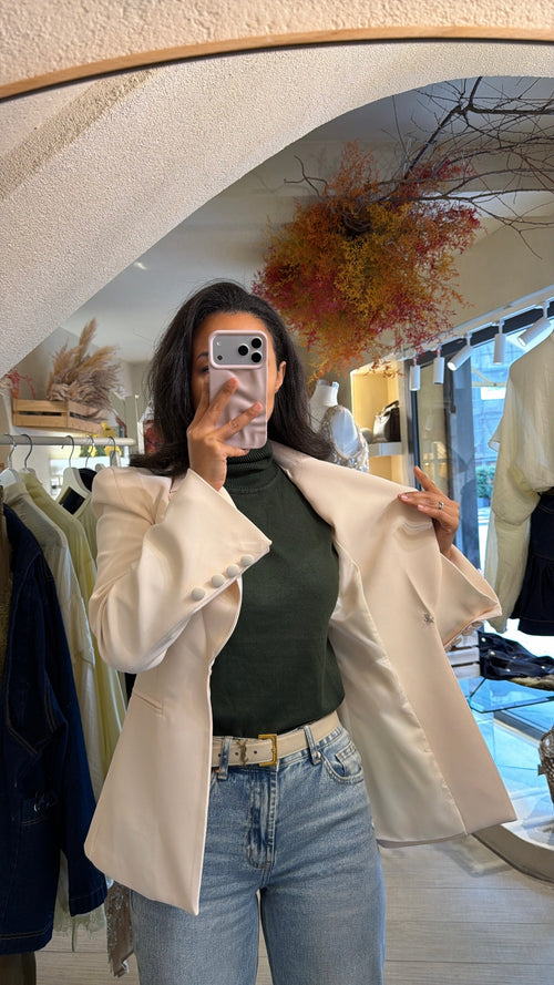 Blazer Soleil☀️ – Spalle imbottite, maniche a campana.