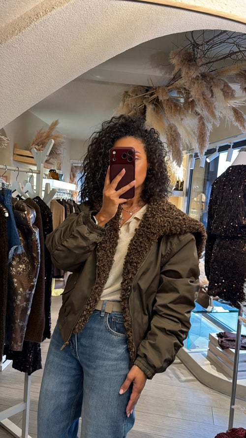Bomber “Aspen”con ecopelliccia staccabile🍂