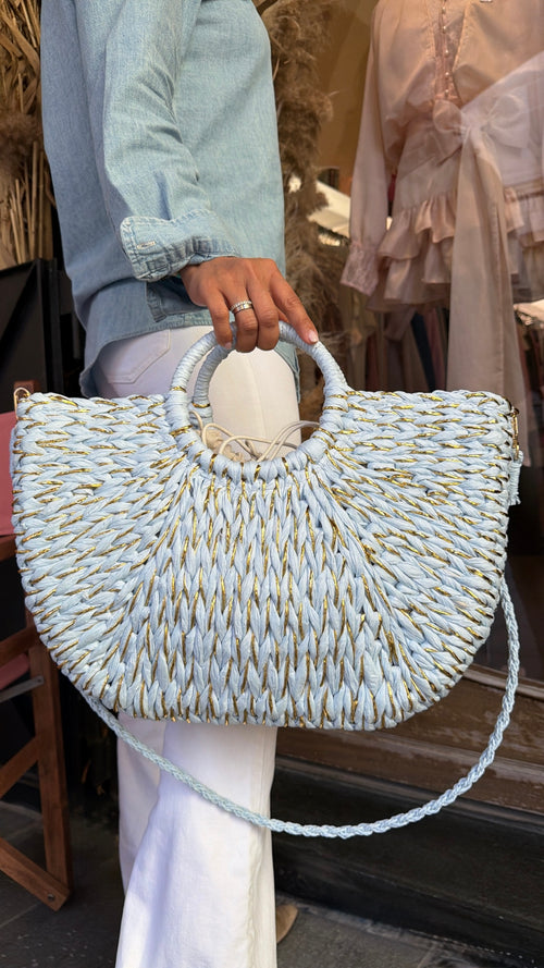 Borsa “intrecciata con lurex oro”☀️