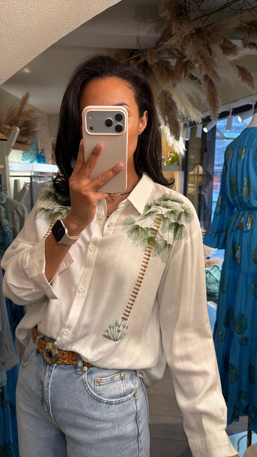 Camicia con “palme ricamate”🌴