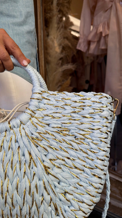 Borsa “intrecciata con lurex oro”☀️