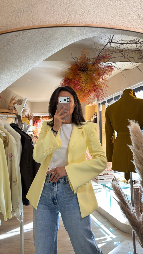 Blazer Soleil☀️ – Spalle imbottite, maniche a campana.