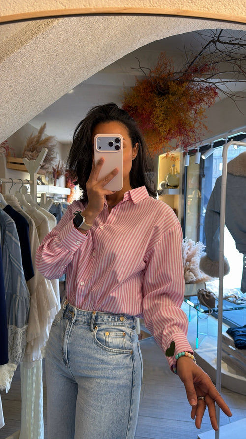 Camicia a Righe “Ricamata”🌴