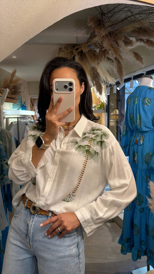 Camicia con “palme ricamate”🌴