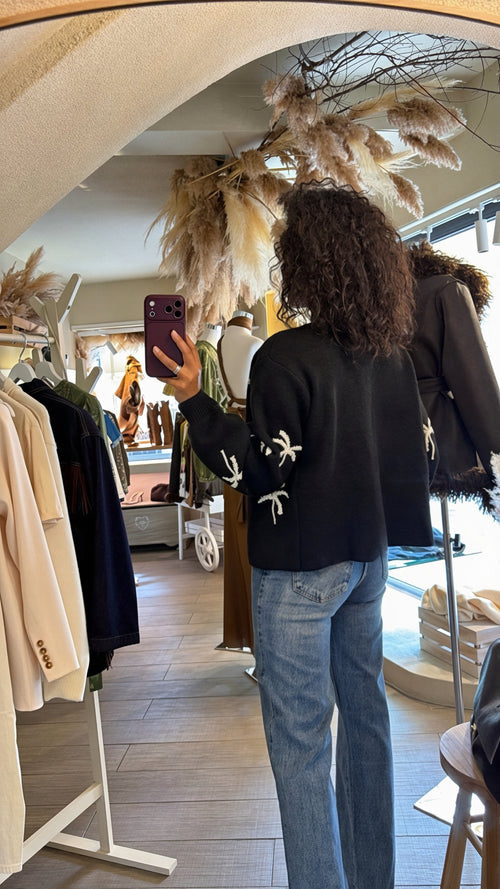 Cardigan “Palme ricamate”🖤