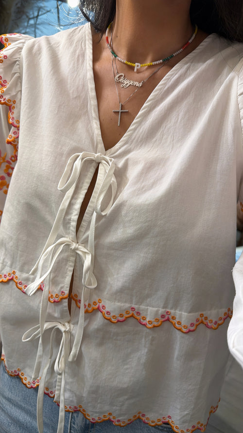 Blusa ricamata🧡