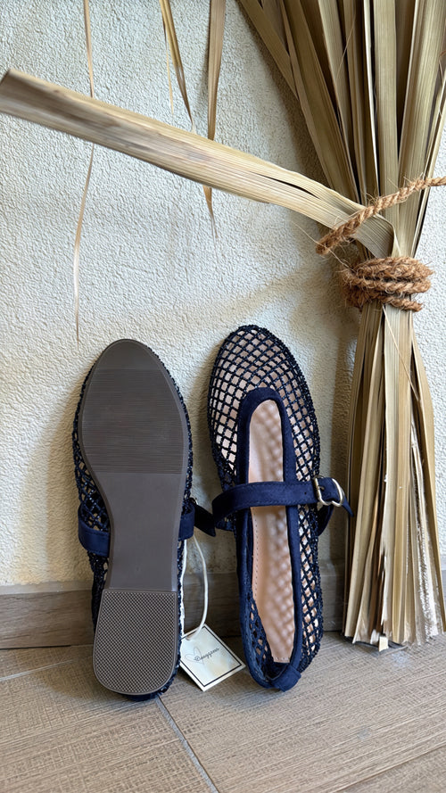 Ballerine Mary Jane a rete con strass✨
