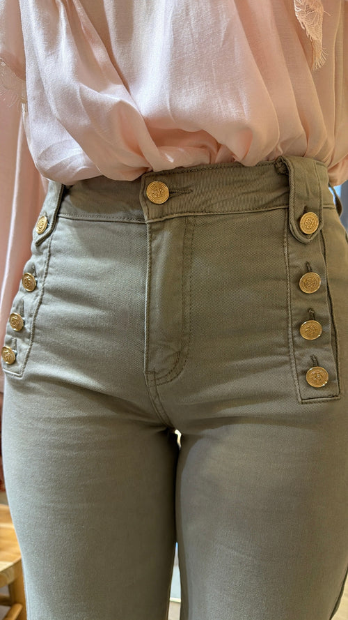 Pantalone Bottoni Gold gamba dritta