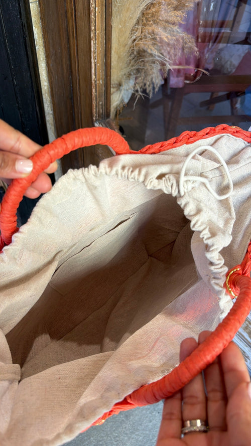 Borsa “intrecciata con lurex oro”☀️