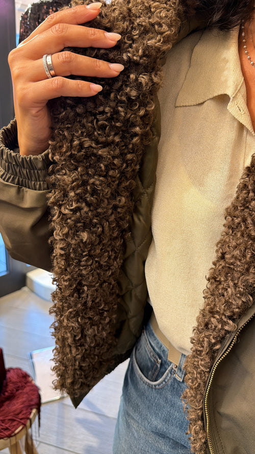 Bomber “Aspen”con ecopelliccia staccabile🍂