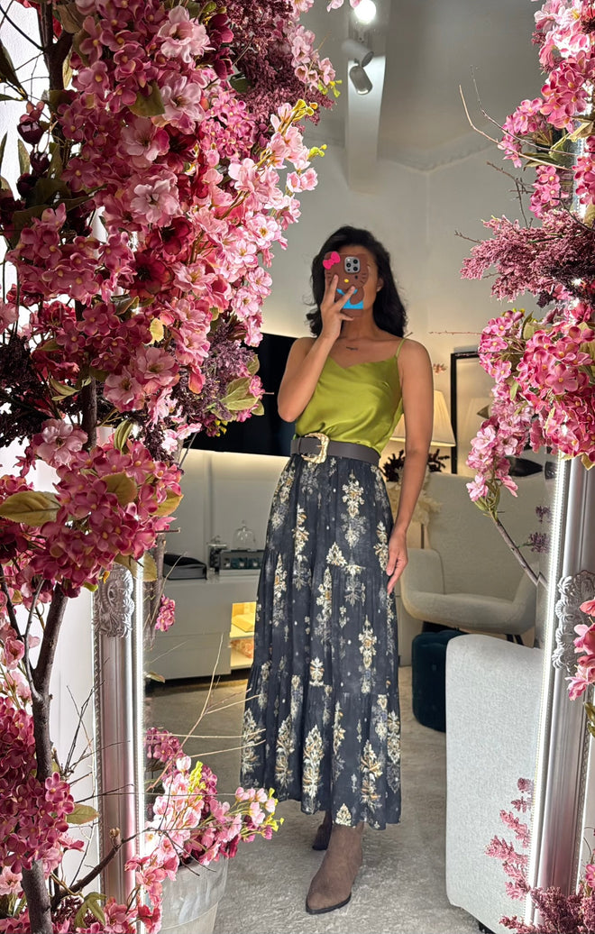 Gonna lunga 'Floreale Boho'