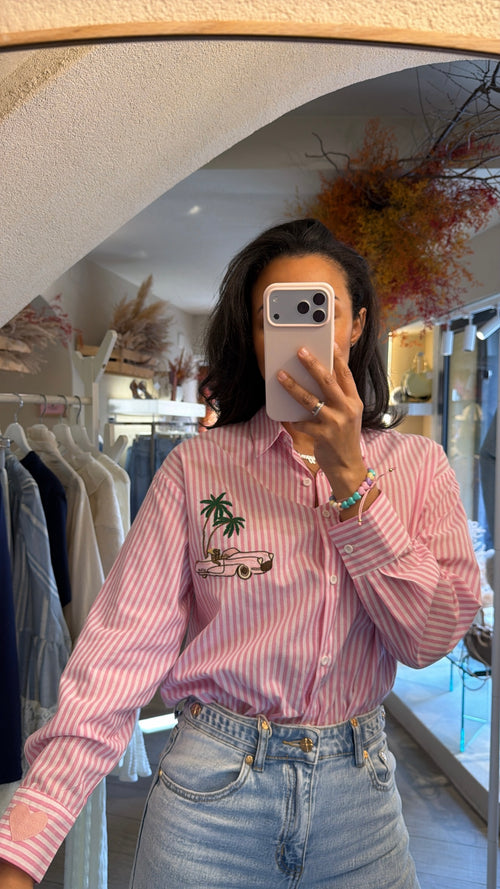 Camicia a Righe “Ricamata”🌴