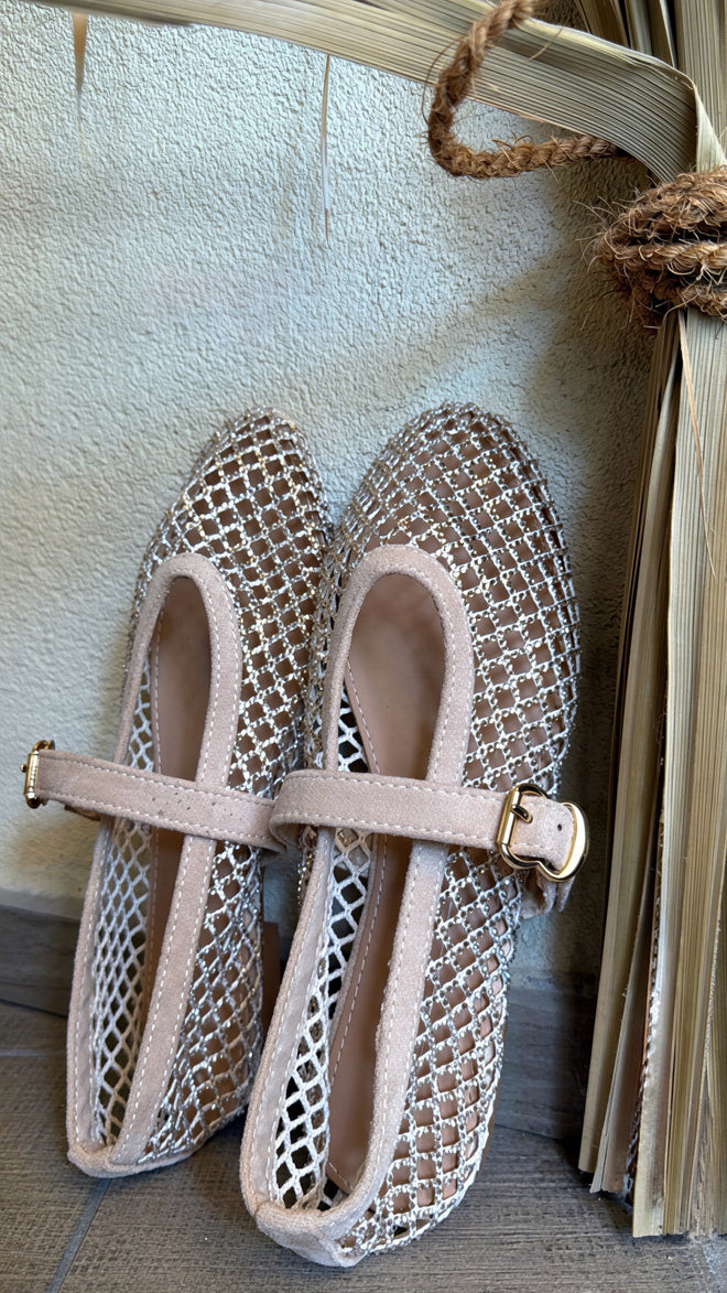 Ballerine Mary Jane a rete con strass✨