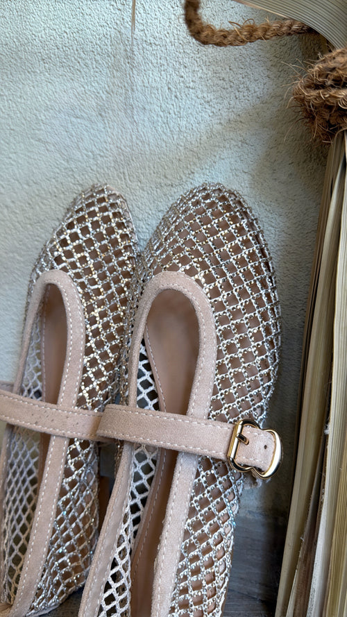 Ballerine Mary Jane a rete con strass✨