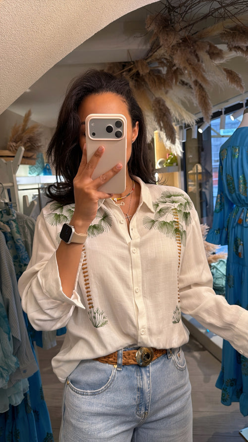 Camicia con “palme ricamate”🌴