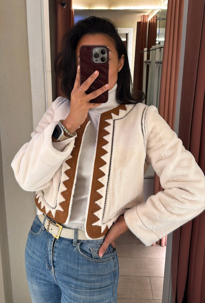 Ecopelliccia Soft ZigZag Cream🍦