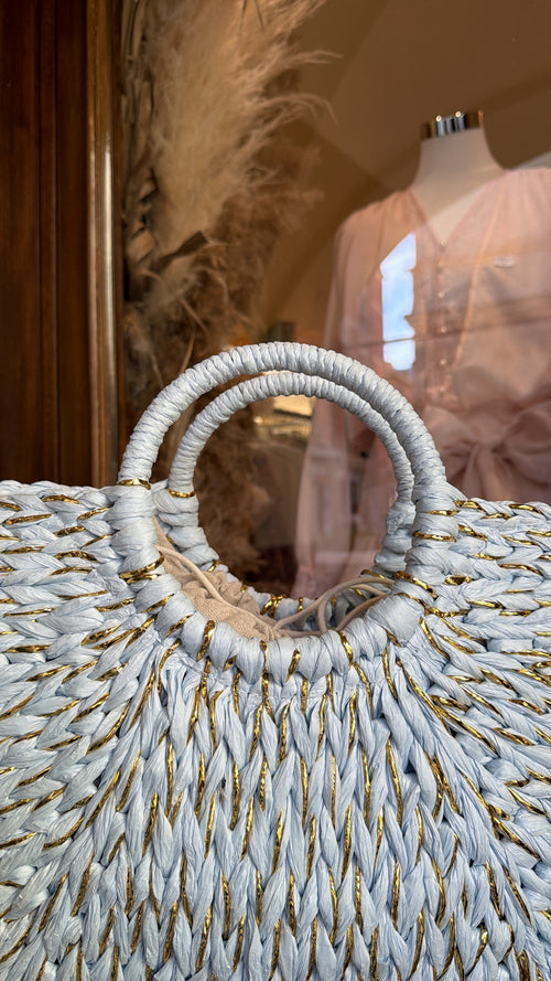 Borsa “intrecciata con lurex oro”☀️