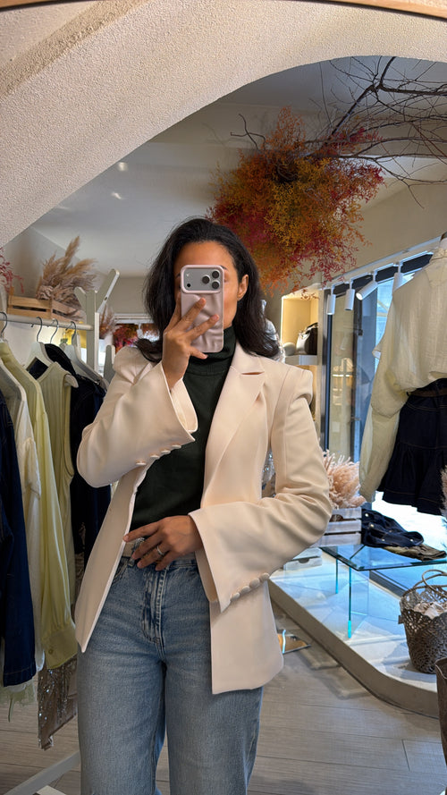 Blazer Soleil☀️ – Spalle imbottite, maniche a campana.