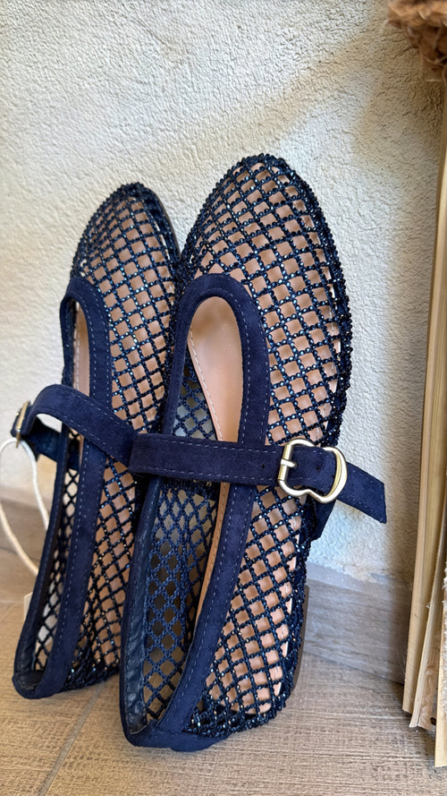 Ballerine Mary Jane a rete con strass✨
