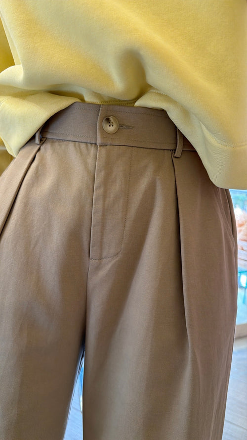 Pantalone “Wide Cropped Sand”🌸