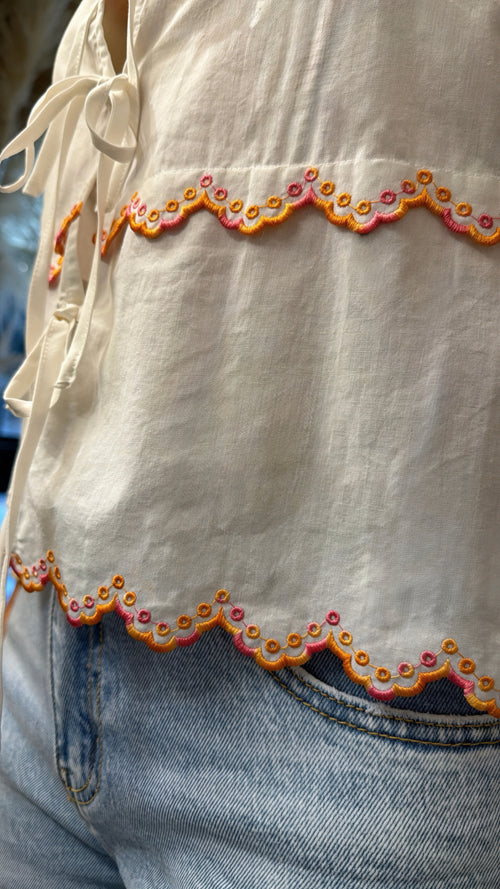 Blusa ricamata🧡