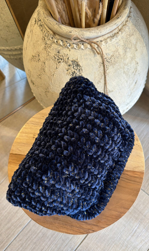 Pochette intrecciata in velluto e lurex✨
