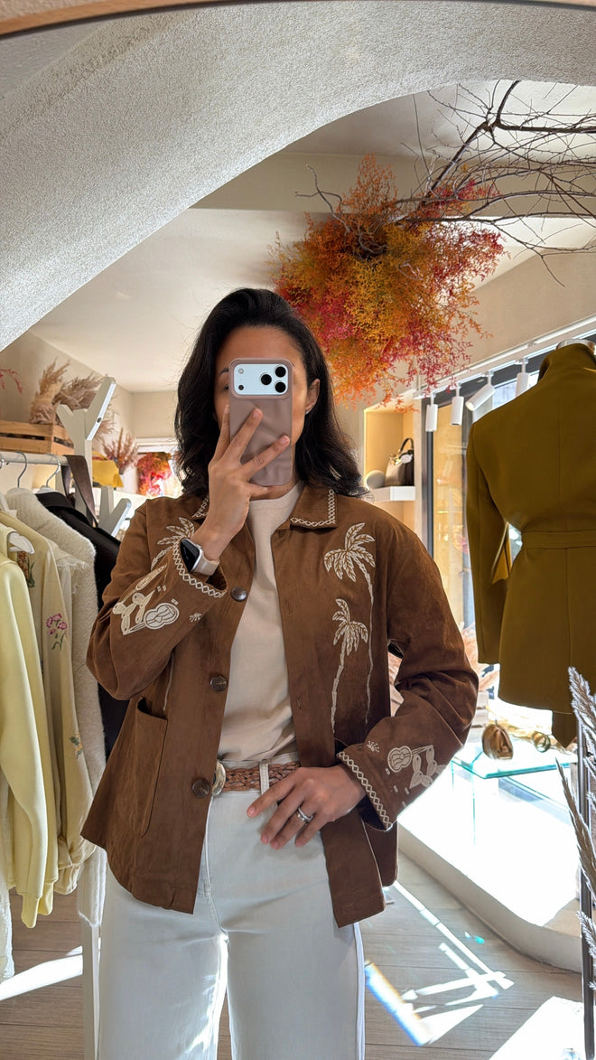 Giacca Sahariana Safari in Eco-Suede🤎