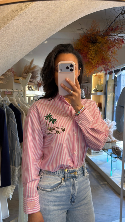 Camicia a Righe “Ricamata”🌴
