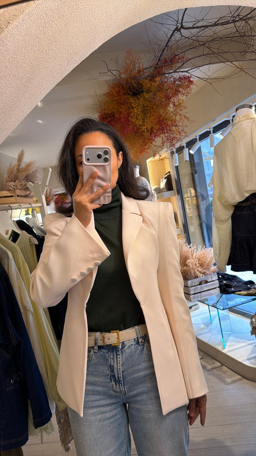 Blazer Soleil☀️ – Spalle imbottite, maniche a campana.