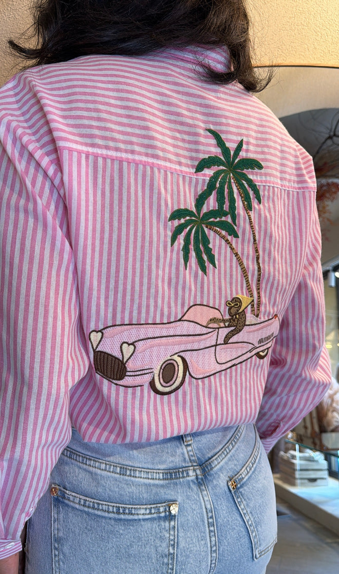 Camicia a Righe “Ricamata”🌴