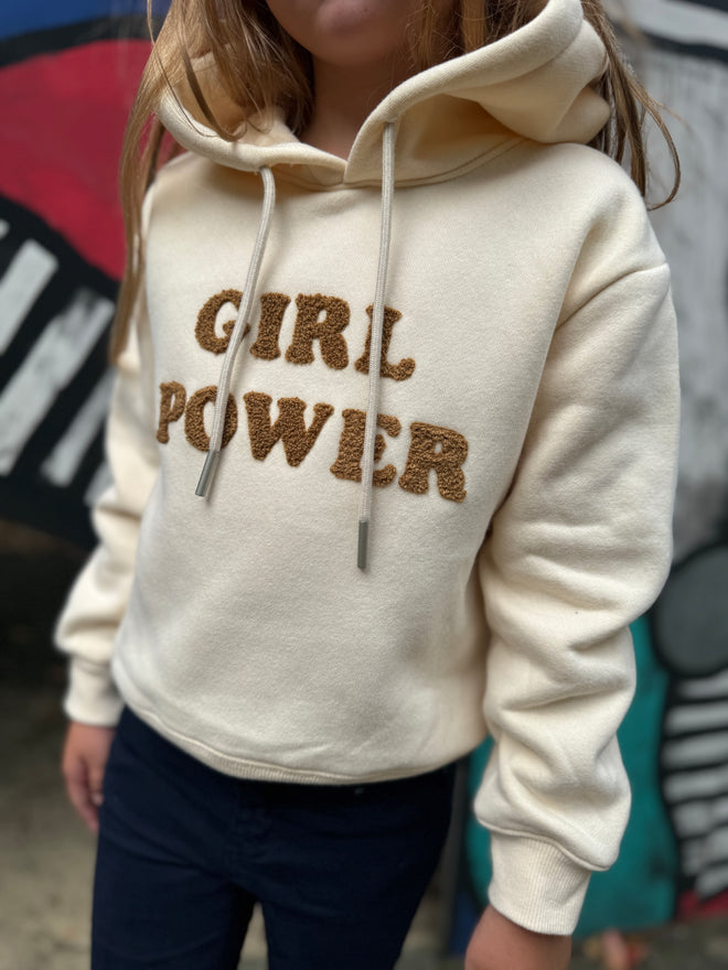 Felpa con cappuccio “Girl Power”