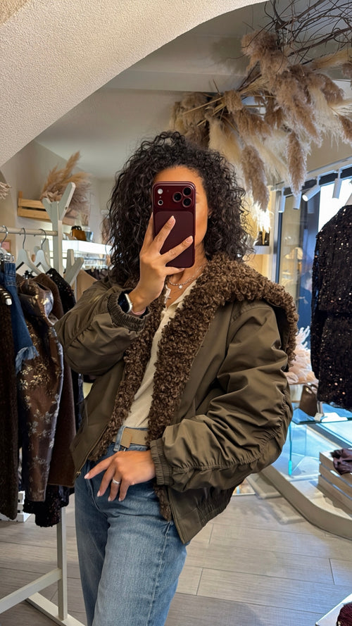 Bomber “Aspen”con ecopelliccia staccabile🍂