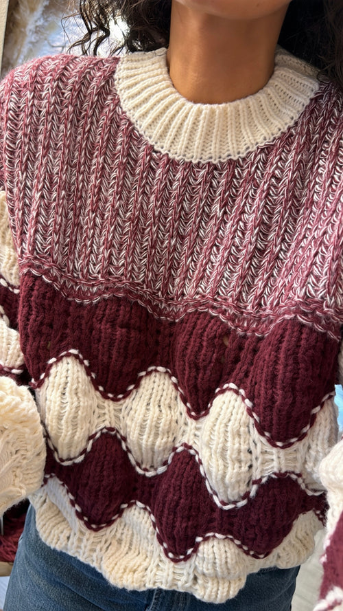 Pullover “Megève” a onde🤍