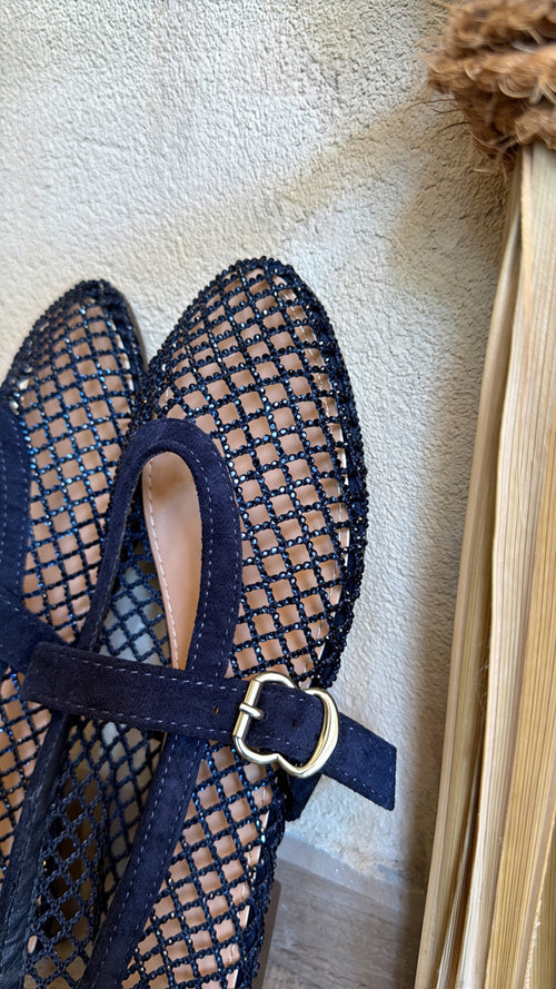 Ballerine Mary Jane a rete con strass✨