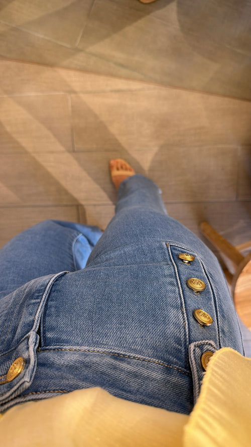 Jeans Bottoni Gold gamba dritta