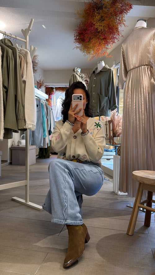Jeans “Onda modello Wide Straight”
