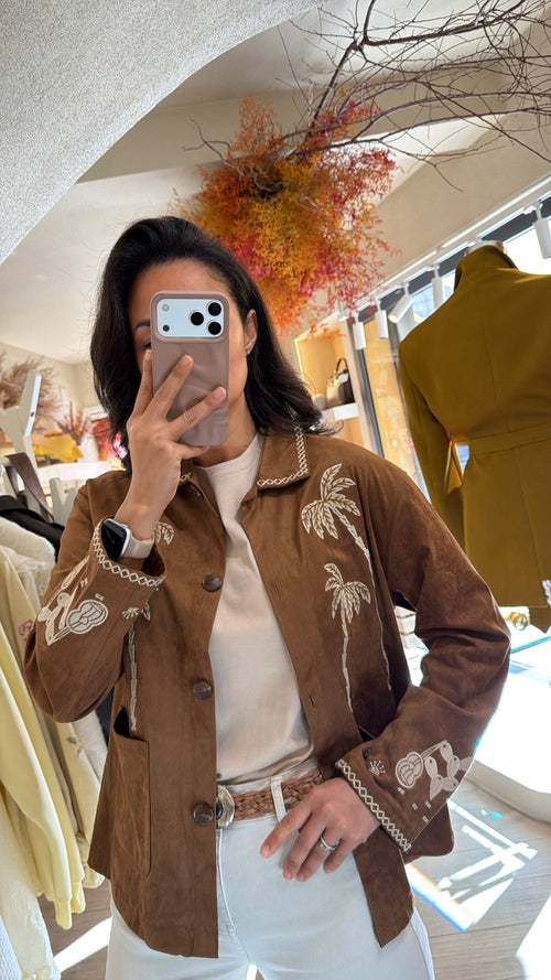 Giacca Sahariana Safari in Eco-Suede🤎