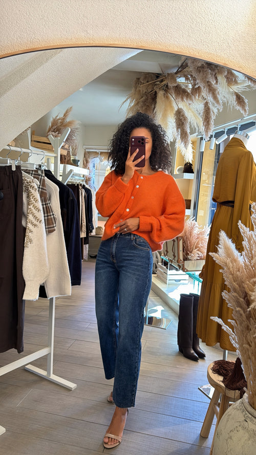 Jeans cropped a taglio vivo🍂