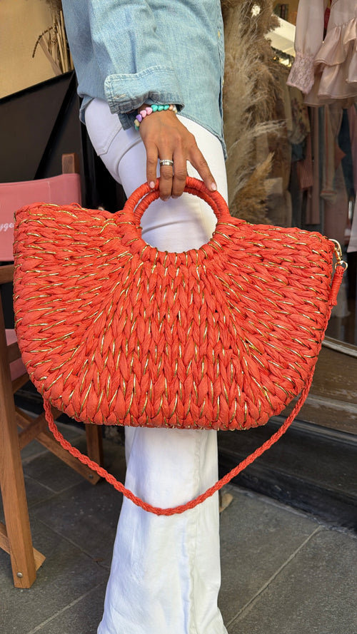 Borsa “intrecciata con lurex oro”☀️