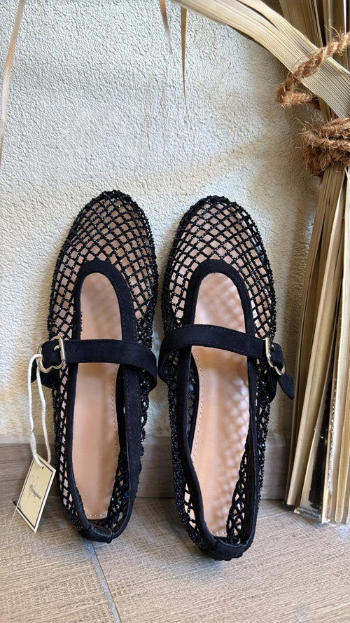 Ballerine Mary Jane a rete con strass✨