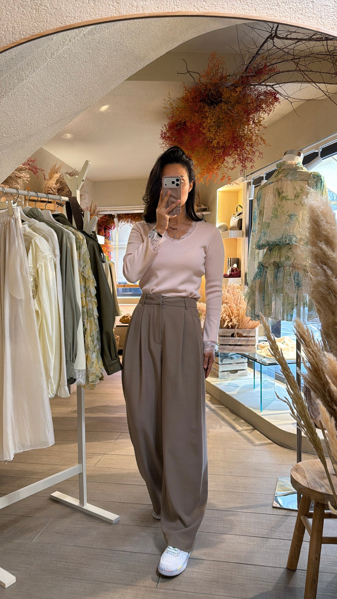 Pantalone Palazzo Sartoriale con Pinces”Aurora”