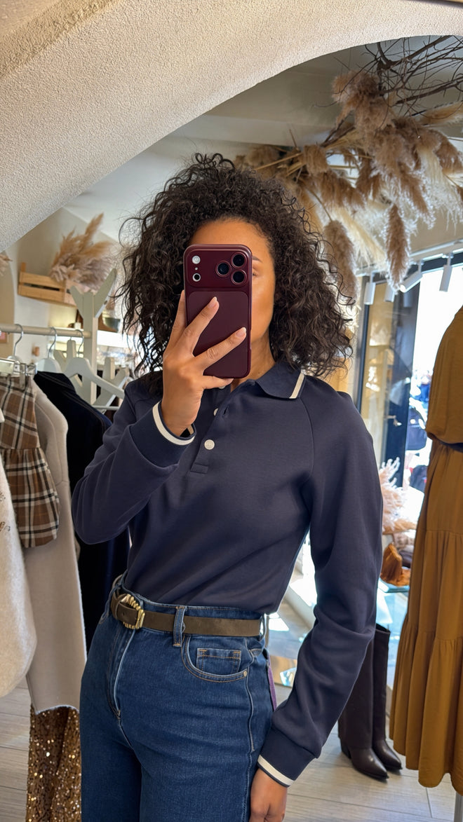 Polo “Greenwich” con bordi a contrasto🍂