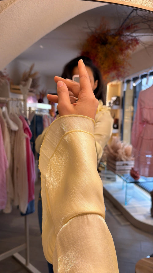 Camicia satinata “Lemon”